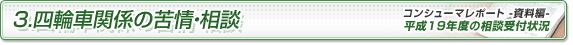 3．四輪車関係の苦情・相談