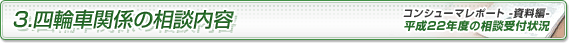 3．四輪車関係の苦情・相談