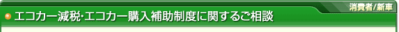 エコカー減税・エコカー購入補助制度に関するご相談